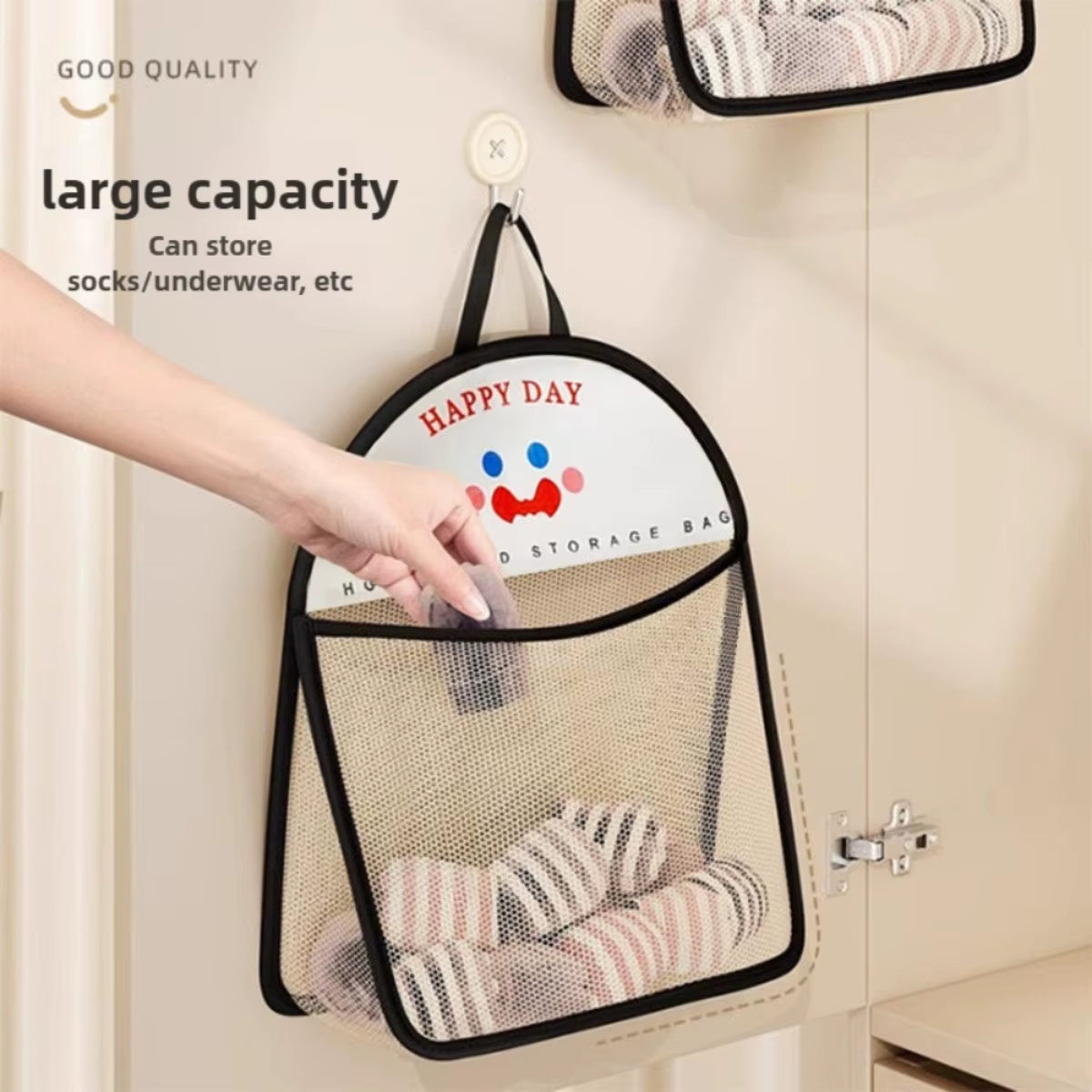 Storage Hanging Bag Breathable Multifunctional Mesh